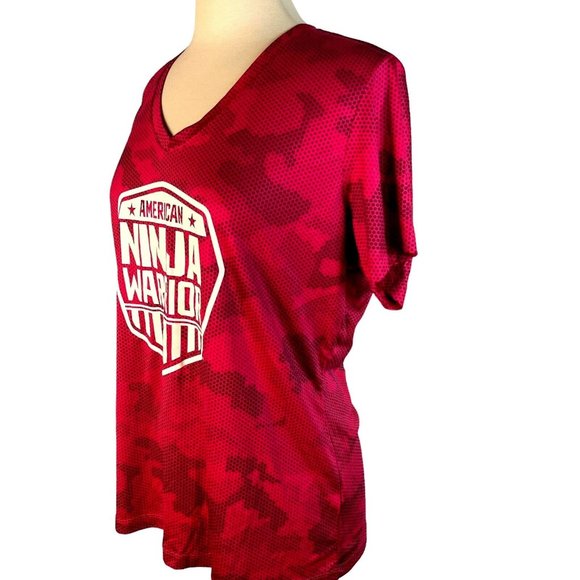 American Ninja Warrior Woman's Camo Performance T-Shirt Sport-Tek Sz M Pink - Picture 3 of 12